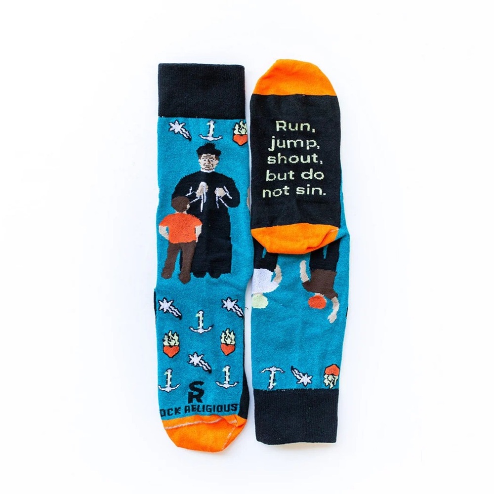 Sock Religious St. John Bosco dress socks NWT